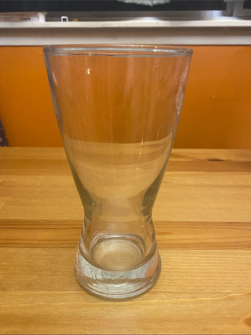 Clear Glass Pilsner Beer Glass Transparent